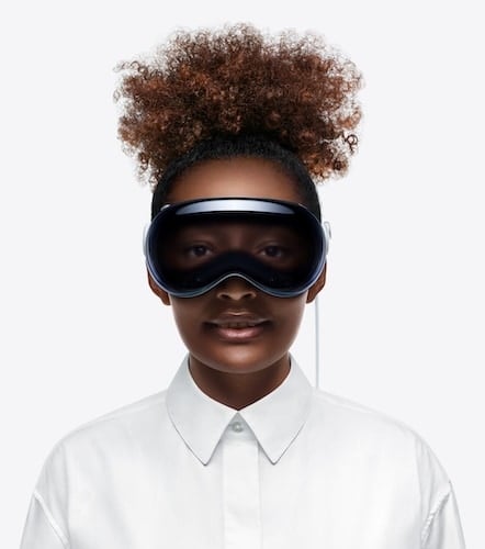 Woman Wearing Apple Vision Pro