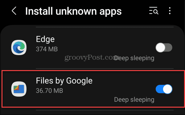 third-party apps files by google