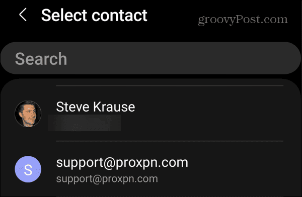 add contacts to the android home screen