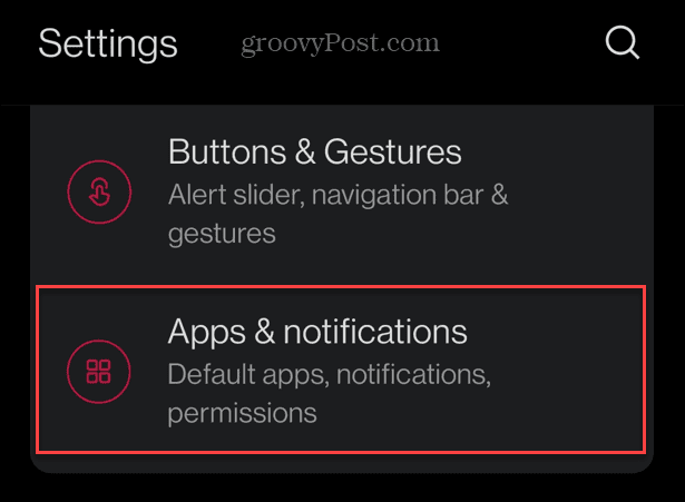 apps and notifications