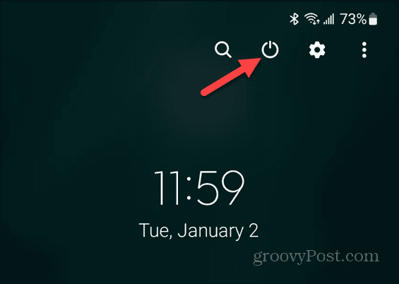 onscreen power button Android