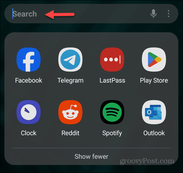 search app drawer android