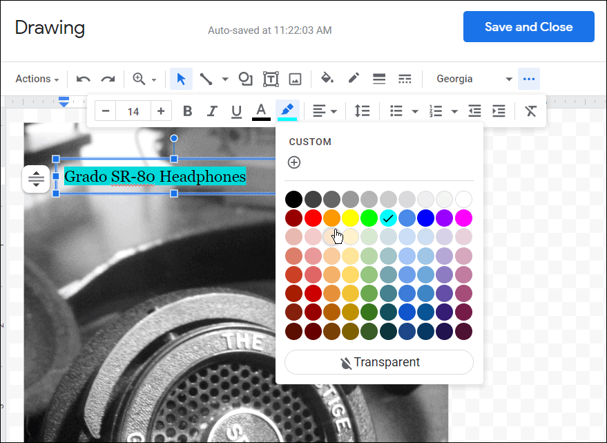 Font color etc how to layer images in Google Docs
