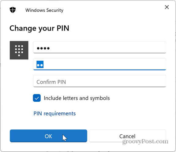 Change Your PIN on Windows 11