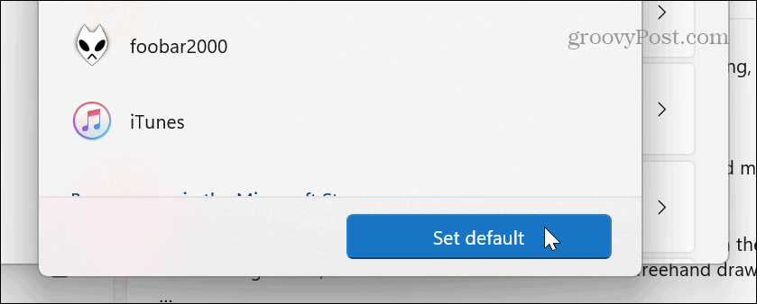 set default button