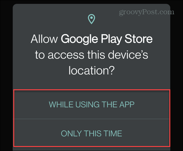 allow play store location