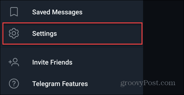 Telegram Settings on Android