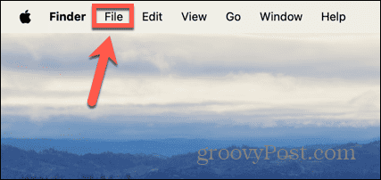 mac finder file menu