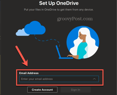 Sign into OneDrive