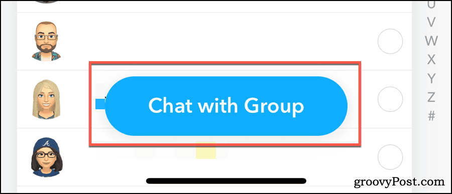 Adding People to Group in Snapchat