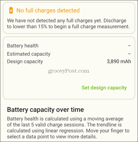 Check Battery Health on Android AccuBattery App