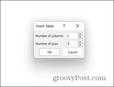 powerpoint table options