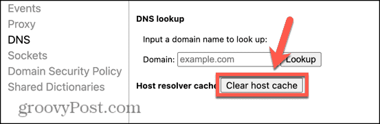 chrome clear dns cache to fix google chrome empty response error