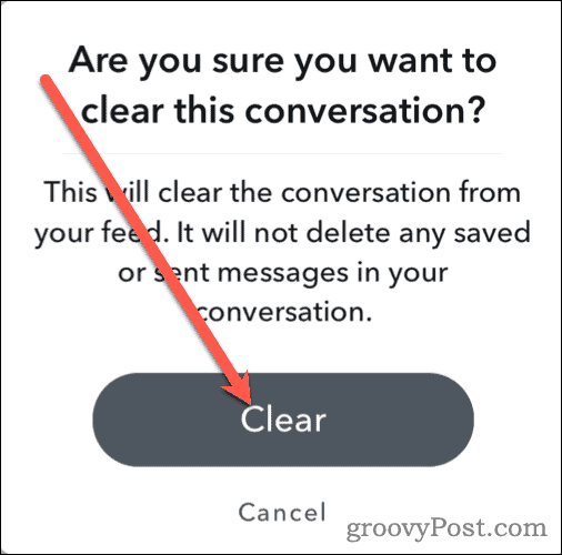 Clear Conversation Confirmation