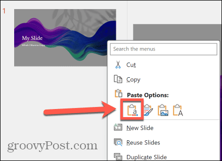 powerpoint paste use destination theme