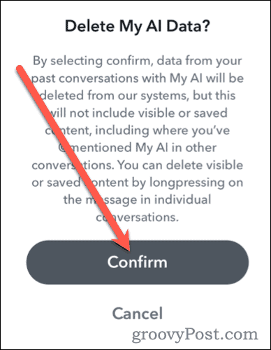 Delete My AI Data Confirmation