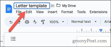 Renaming a Google Docs document