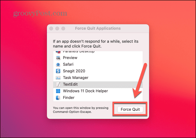 mac force quit button