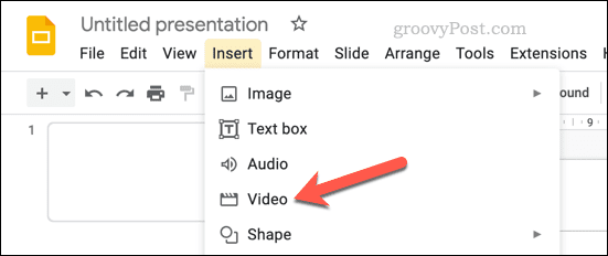 Insert a video in Google Sheets