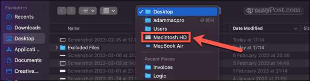 mac select hard drive