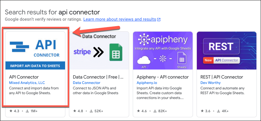 google sheets api connector