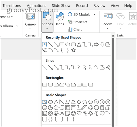 powerpoint select shape