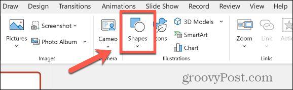 powerpoint shapes button
