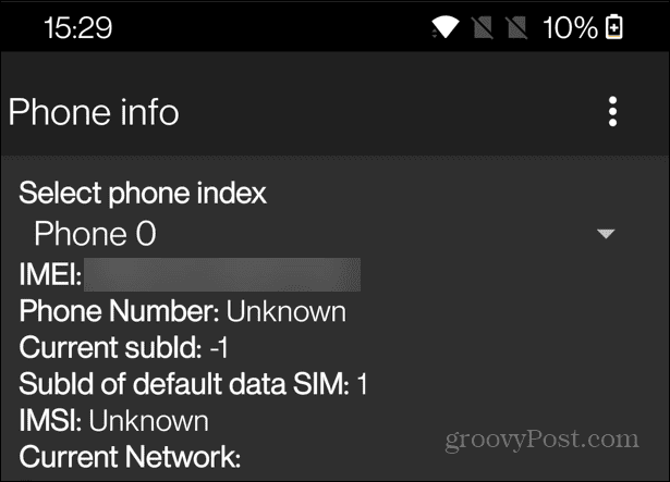 phone information hidden menu