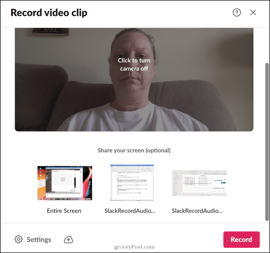 Record your screen or camera