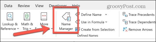 excel name manager