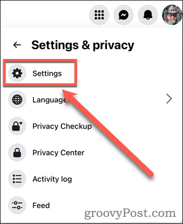 Settings privacy - Settings on desktop