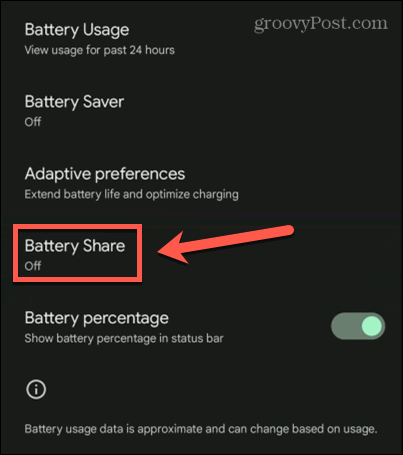 android battery share