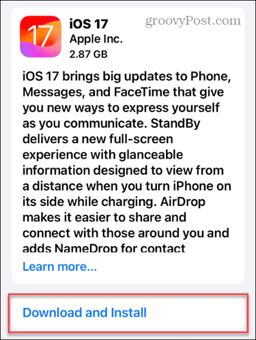 available updateiPhone update