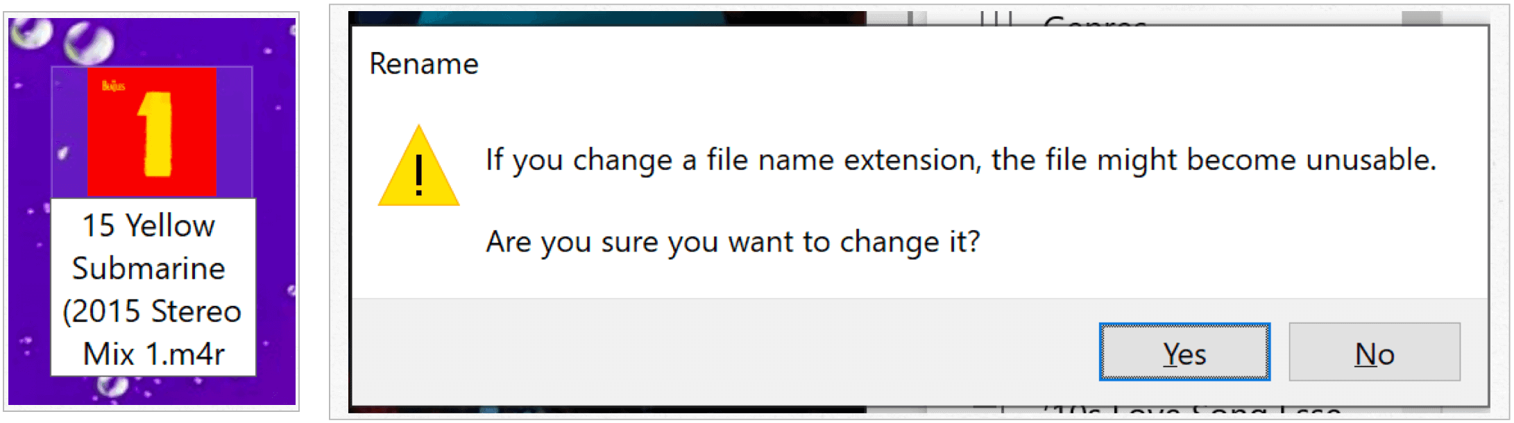 Windows confirm file extension change